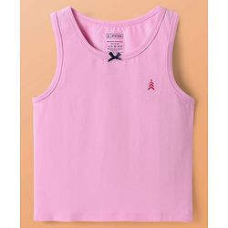 Pine Kids Cotton Lycra Knit Sleeveless Solid Colour Vests Pack Of 3 (Colour May Vary)