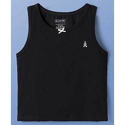 Pine Kids Cotton Lycra Knit Sleeveless Solid Colour Vests Pack Of 3 (Colour May Vary)