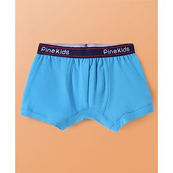 Pine Kids Cotton Elastane Knit Solid Colour Trunks Pack of 3 (Colour May Vary)