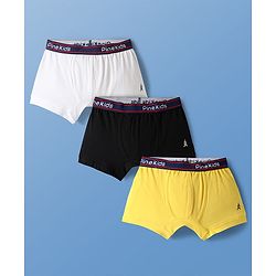 Pine Kids Cotton Elastane Knit Trunks Pack Of 3 (Colour May Vary)