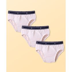 Pine Kids Cotton Elastane Knit Solid Color Briefs Pack of 3 (Color May Vary)