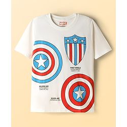 Pine Kids Marvel Single Jersey Knit Half Sleeve T-Shirt with Avengers Graphics Pack of 3 - Light Green Light Blue & White