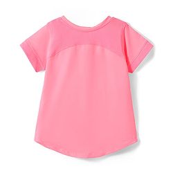 Pine Active Knit Half Sleeves High Stretch Skin Friendly Solid T-Shirt - Pink