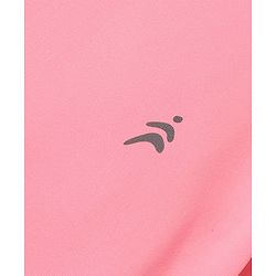 Pine Active Knit Half Sleeves High Stretch Skin Friendly Solid T-Shirt - Pink