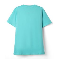 Pine Kids Marvel Single Jersey Knit Half Drop Shoulder Sleeves Oversized T-Shirt with Spider Man Graphics - Aqua Blue
