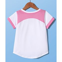 PINE ACTIVE Knit Half Sleeves High Stretch Skin Friendly Solid T-Shirt - White