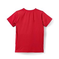Pine Active Knit Half Sleeves High Stretch Skin Friendly Cut & Sew Solid Color T-Shirt - Red