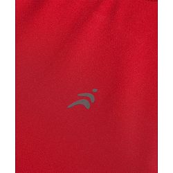 Pine Active Knit Half Sleeves High Stretch Skin Friendly Cut & Sew Solid Color T-Shirt - Red