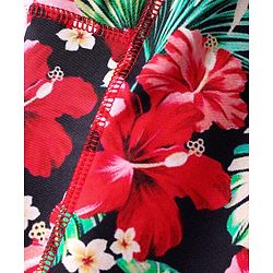 Pine Active Knit Full Length Super Stretch Leggings with Floral Print - Black