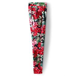 Pine Active Knit Full Length Super Stretch Leggings with Floral Print - Black