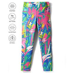 Pine Active Knit Full Length Super Stretch Printed Legging - Multicolor