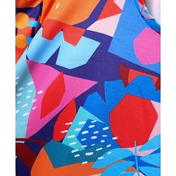 Pine Active Knit Half Sleeves Printed T-Shirt - Blue & Red