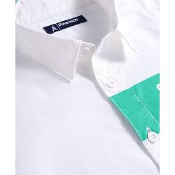 Pine Kids Cotton Woven Full Sleeves Printed Shirt - White