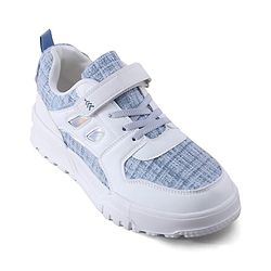 Pine Kids Sports Shoes with Velcro Closure & Tape Detailing - Light Blue