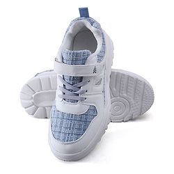 Pine Kids Sports Shoes with Velcro Closure & Tape Detailing - Light Blue