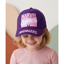 Pine Kids Marvel Summer Caps with Avengers Graphics Print Purple - Diameter 28.5 cm