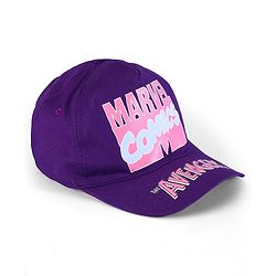 Pine Kids Marvel Summer Caps with Avengers Graphics Print Purple - Diameter 28.5 cm