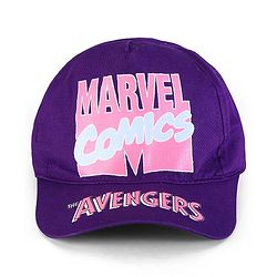 Pine Kids Marvel Summer Caps with Avengers Graphics Print Purple - Diameter 28.5 cm