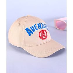 Pine Kids Marvel Summer Caps Caps with Avenger Graphics & Badge Detailing Beige - Diameter 28 cm