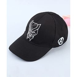 Pine Kids Marvel Summer Cap with Avengers Wakanda Graphics Black -Diameter 19 cm