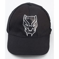 Pine Kids Marvel Summer Cap with Avengers Wakanda Graphics Black -Diameter 19 cm
