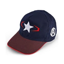 Pine Kids Marvel Cotton Woven Summer Cap With Avengers Graphics Navy Blue - Diameter 15 cm
