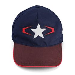 Pine Kids Marvel Cotton Woven Summer Cap With Avengers Graphics Navy Blue - Diameter 15 cm