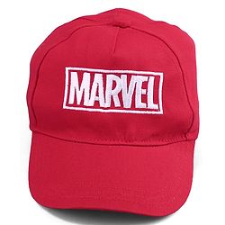 Pine Kids Marvel Summer Cap with Avengers Graphics & Embroidery Detailing Red - Diameter 15.5 cm