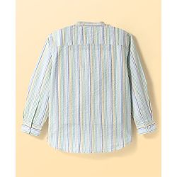 Pine Kids Cotton Woven Full Sleeves Shirt With Stripes - Multicolour