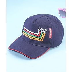 Pine Kids Marvel 100% Cotton Woven Summer Cap With Avengers Graphics And Badge Detailing Navy Blue - Diameter 55 cm