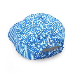 Pine Kids Marvel Cotton Woven Summer Cap with Avengers Print & Badge Detailing Light Blue - Diameter 53 cm