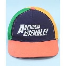 Pine Kids Marvel Cotton Woven Summer Cap with Avengers Graphic Multicolor - Diameter 49 cm