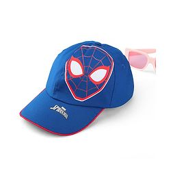 Pinekids Marvel Cotton Woven Summer Cap with Spider-man Graphics Blue - Diameter 16 cm