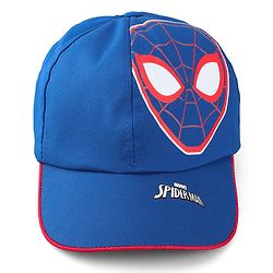 Pinekids Marvel Cotton Woven Summer Cap with Spider-man Graphics Blue - Diameter 16 cm
