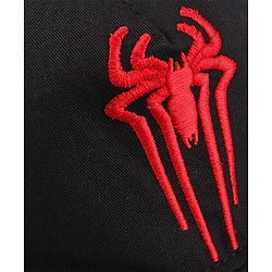 Pine Kids Marvel Cotton Woven Summer Cap with Spiderman Graphics Black - Diameter 17 cm