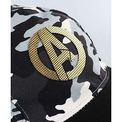 Pine Kids Marvel 100% Cotton Summer Cap With Avengers Print Black - Circumference 54 cm