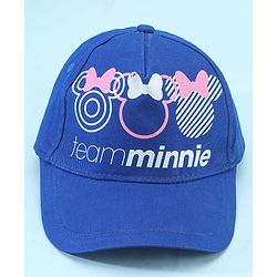 Pine Kids Disney 100% Cotton Woven Summer Cap With Minnie Mouse Family Graphics Blue - Diameter 50 cm