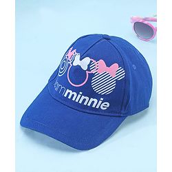Pine Kids Disney 100% Cotton Woven Summer Cap With Minnie Mouse Family Graphics Blue - Diameter 50 cm