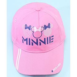 Pine Kids Disney 100% Cotton Woven Summer Cap With Minnie Mouse Family Graphics Blue - Diameter 51 cm