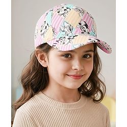 Pine Kids Disney 100% Cotton Summer Cap With Minnie Mouse Family Graphics Pink - Circumference 52 cm