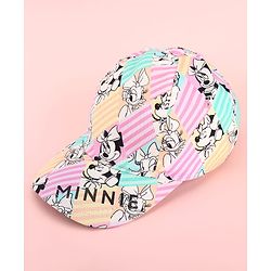 Pine Kids Disney 100% Cotton Summer Cap With Minnie Mouse Family Graphics Pink - Circumference 52 cm