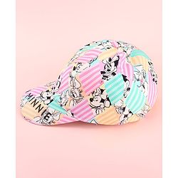 Pine Kids Disney 100% Cotton Summer Cap With Minnie Mouse Family Graphics Pink - Circumference 52 cm