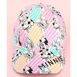 Pine Kids Disney 100% Cotton Summer Cap With Minnie Mouse Family Graphics Pink - Circumference 52 cm
