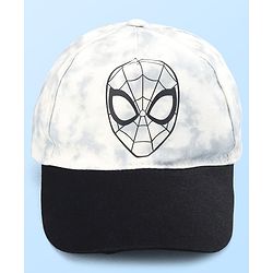 Pine Kids Marvel Cotton Woven Summer Cap With Spider-Man Graphics White - Diameter 16.5 cm