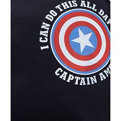 Pine Kids Marvel Cotton Woven Summer Cap with Avengers Graphics & Badge Detailing Navy Blue - Diameter 19 cm