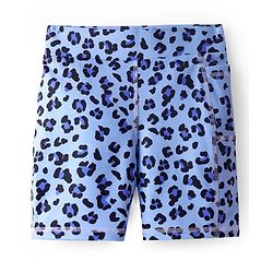 Pine Active Super Stretch Knee Length Cycling Shorts With Animal Print - Blue