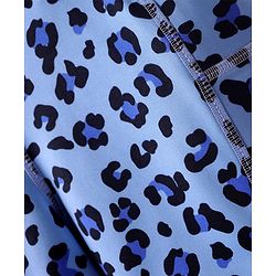 Pine Active Super Stretch Knee Length Cycling Shorts With Animal Print - Blue
