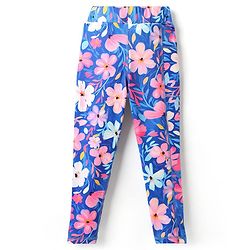 Pine Active Full Length Legging With Floral Print - Blue