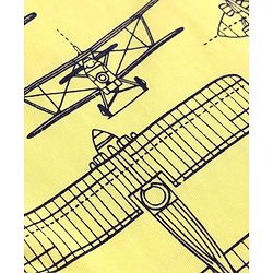 Pine Kids Single Jersey Knit Half Sleeves Shorts Nightsuit With Airplane Print - Lemon Yellow