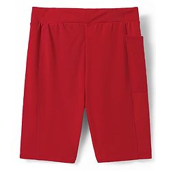 Pine Active Knit knee Length Super Stretch Solid Cycling Shorts - Red